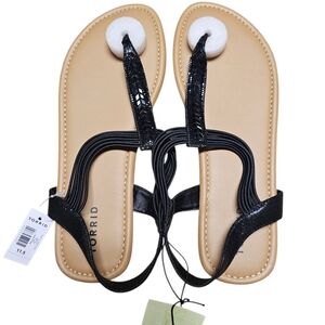 Torrid Black Jeweled Sandals